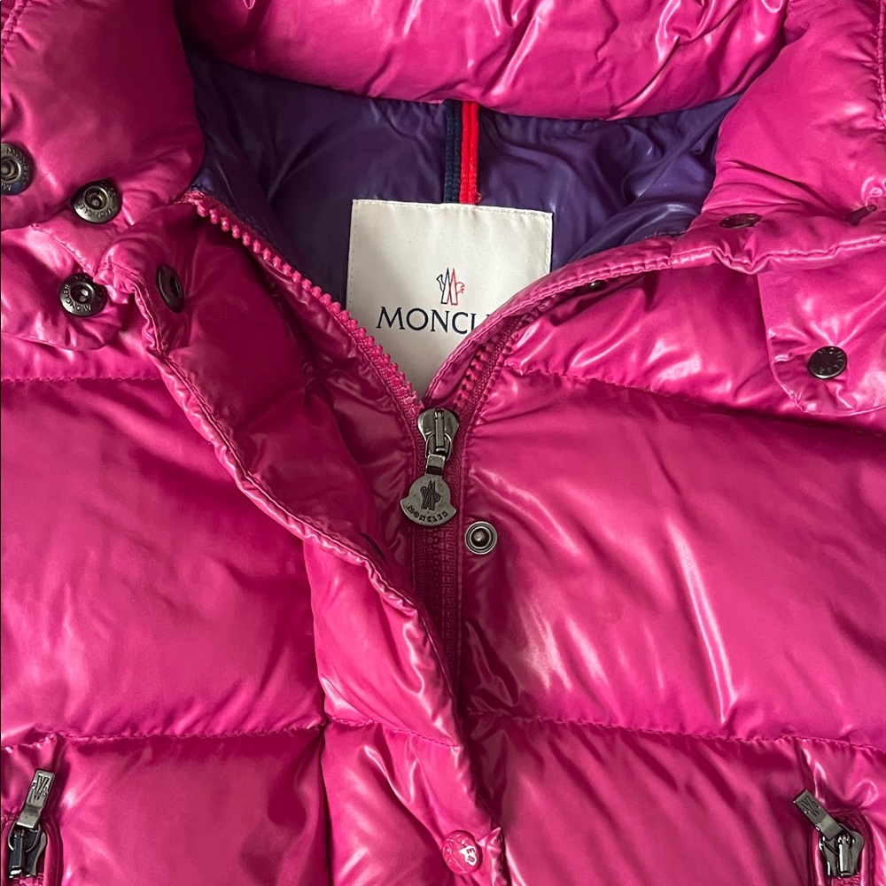 Moncler Kids Pink Puffer Jacket - Picture 4 of 10